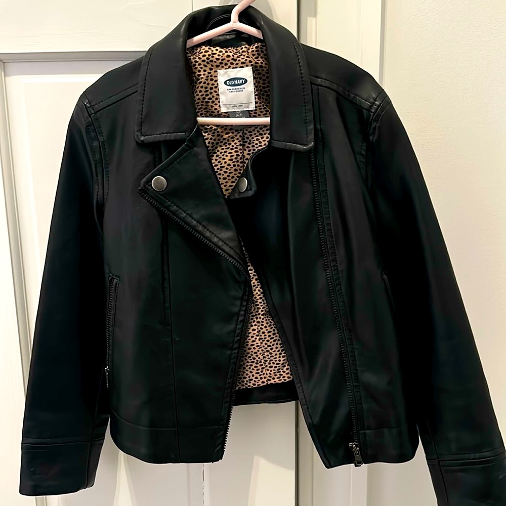 Old Navy Leather Jacket Girls 6/7
